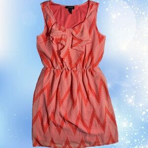 A. Byer Fully Lined Sleeveless Orange Womens Dress Size S